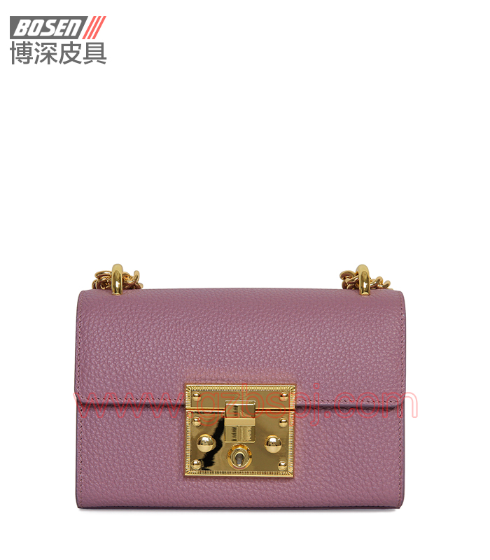 女斜挎包|女包OEM|真皮单肩包|头层牛皮|广州皮具厂 BSWS005001